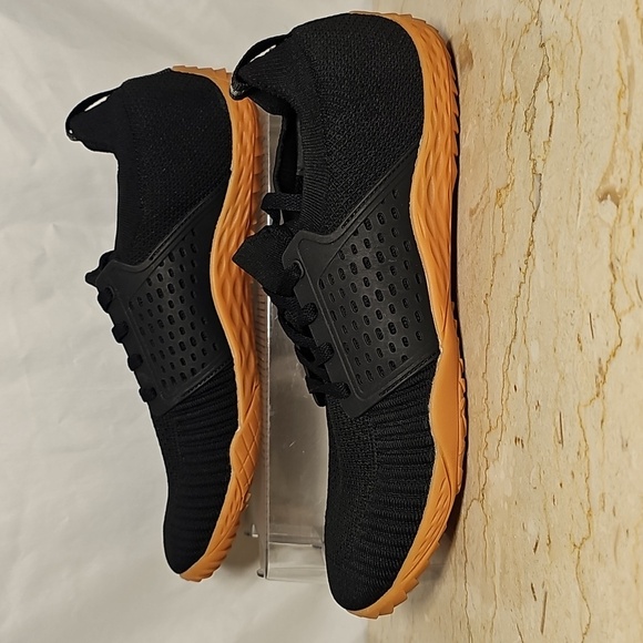 WHITIN Mens Black Lace-up Trail Running Barefoot Minamalist Sneakers Shoes 13 - Picture 2 of 8